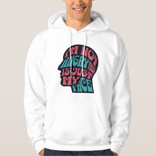 Ik ben niet boos dit is gewoon mijn gezicht ironis hoodie