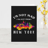 Ik ben niet boos, ik kom gewoon uit New York Kaart (Gele Bloem)