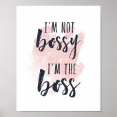 Ik ben niet Bossy, ik ben de baas | Typografie-cit Poster (Voorkant)