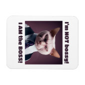 Ik ben niet Bossy, ik ben de boss - Funny Boss Cat Magneet (Horizontaal)