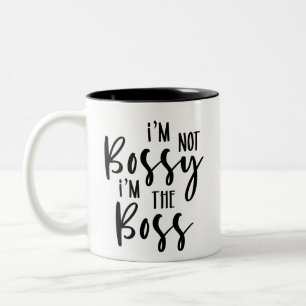 Ik ben niet Bossy, ik ben de Boss // Girl Power Qu Tweekleurige Koffiemok
