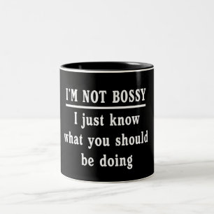 Ik ben niet Bossy Tweekleurige Koffiemok