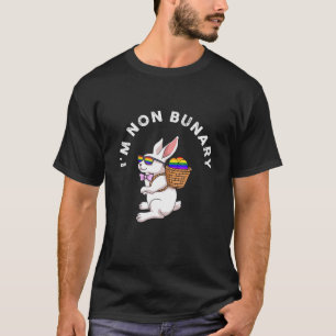 Ik ben niet-Bunary LBGT Bunny Easter Costumed T-shirt