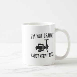 Ik ben niet chagrijnig, ik hou het visgrappig en l koffiemok