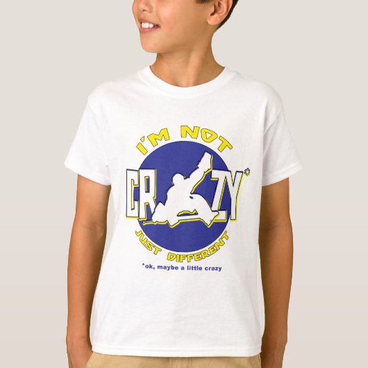 Ik ben niet Crazy Hockey Goalie T-shirt (Voorkant)