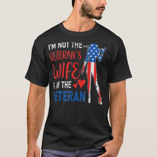 Ik ben niet de Amerikaanse vlag van de Veteraan. T-shirt (Voorkant)