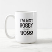 Ik ben niet de baas Ik ben de baas gepersonaliseer Koffiemok (Links)