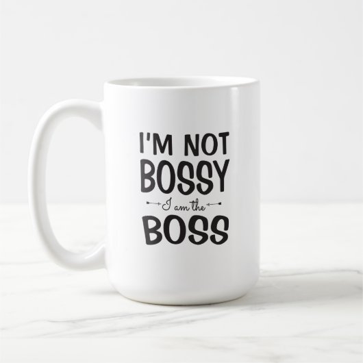 Ik ben niet de baas Ik ben de baas gepersonaliseer Koffiemok (Links)