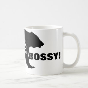 Ik ben niet de Boss Just Bossy Grizzly Beer Silhou Koffiemok