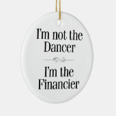 Ik ben niet de danseres keramisch ornament (Rechts)