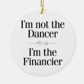Ik ben niet de danseres keramisch ornament (Voorkant)