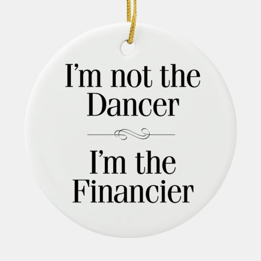 Ik ben niet de danseres keramisch ornament (Voorkant)