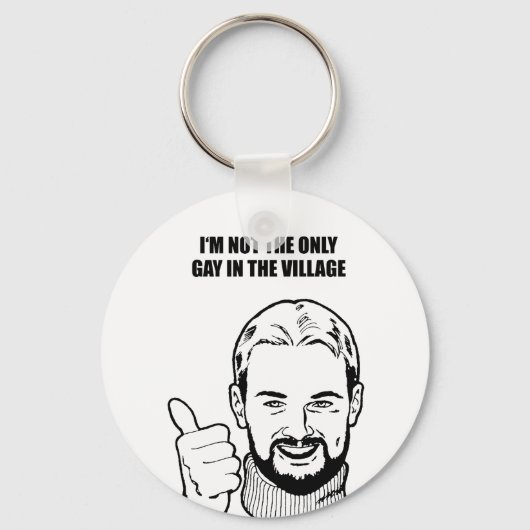 Ik ben niet de enige homo in het dorp sleutelhanger (Voorkant)