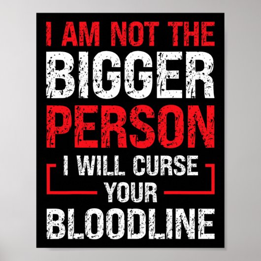 Ik ben niet de grootste persoon die je bloed zal v poster (Voorkant)