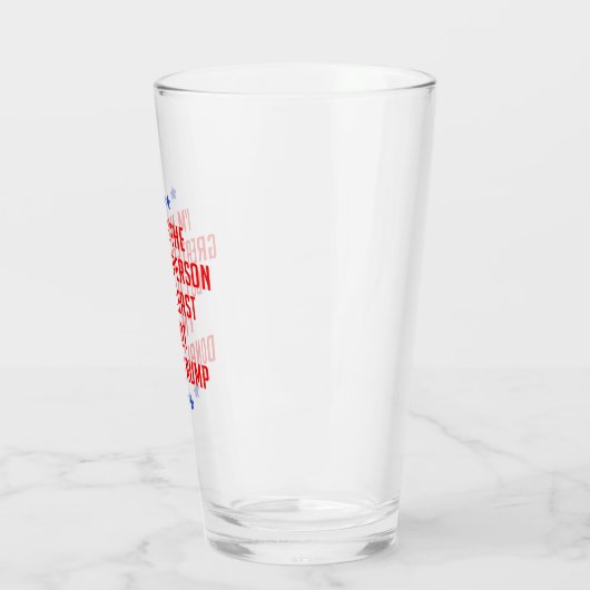 Ik ben niet de grootste persoon... glas (Links)