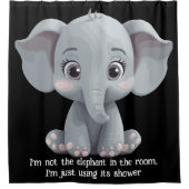 Ik ben niet de olifant in de kamer douchegordijn (Voorkant)