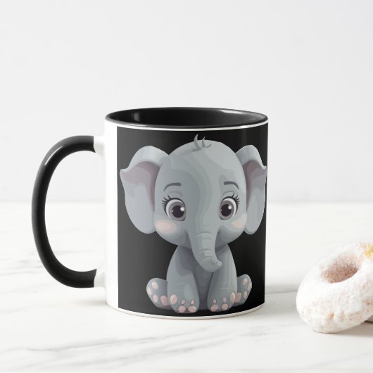 Ik ben niet de olifant in de kamer mok (Met donut)