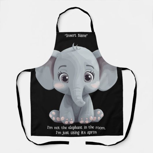 Ik ben niet de olifant in de kamer schort (Voorkant)