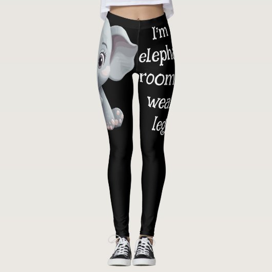Ik ben niet de olifant in de zaal leggings (Voorkant)