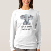 Ik ben niet de olifant in de zaal t-shirt (Voorkant)