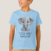 Ik ben niet de olifant in de zaal t-shirt (Voorkant)