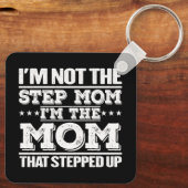 Ik ben niet de slappe moeder die ik ben. sleutelhanger (Achterkant)