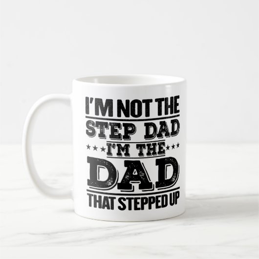 Ik ben niet de stiefvader, ik ben de vader - Grapp Koffiemok (Links)