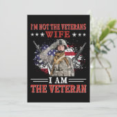 Ik ben niet de veteranen vrouw die ik ben de veter save the date (Staand voorkant)