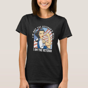 Ik ben niet de vrouw van de Veteraan Vrouw Patriot T-shirt