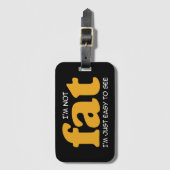 Ik ben niet dik bagagelabel (Voorkant (verticaal))