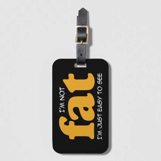 Ik ben niet dik bagagelabel (Voorkant (verticaal))