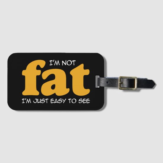 Ik ben niet dik bagagelabel (Voorkant (horizontaal))