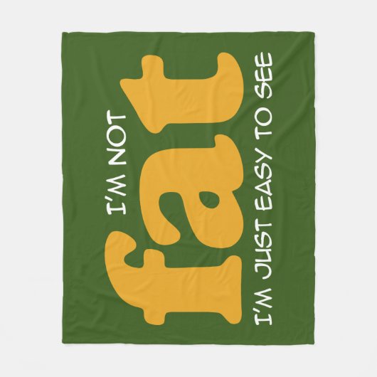 Ik ben niet dik fleece deken (Voorkant)