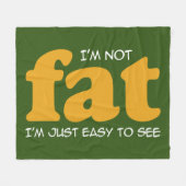 Ik ben niet dik fleece deken (Voorkant (Horizontaal))