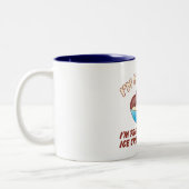 Ik ben niet dik. Ik ben zwanger van Ice Cream's ba Tweekleurige Koffiemok (Links)