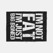 Ik ben niet dik in gewoon grote boned grappig cita fleece deken (Voorkant (Horizontaal))