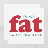 Ik ben niet dik kaart (Voorkant / Achterkant)