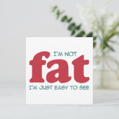 Ik ben niet dik kaart (Staand voorkant)