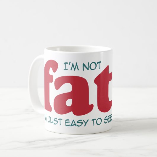 Ik ben niet dik koffiemok (Voorkant links)