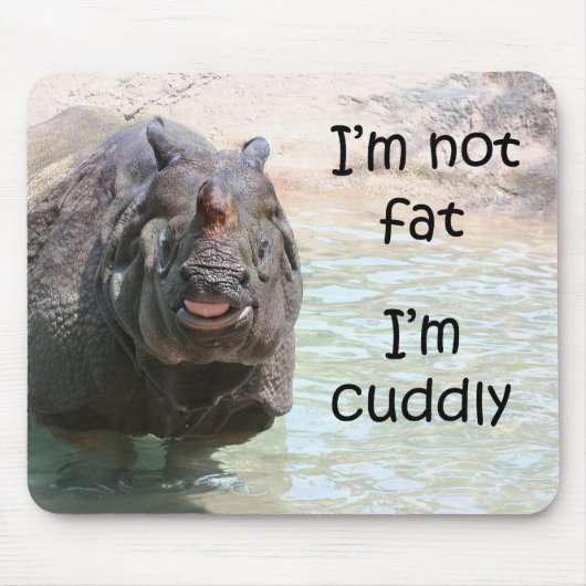 Ik ben niet dik muismat (Voorkant)