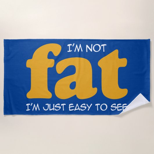 Ik ben niet dik strandlaken (Voorkant)