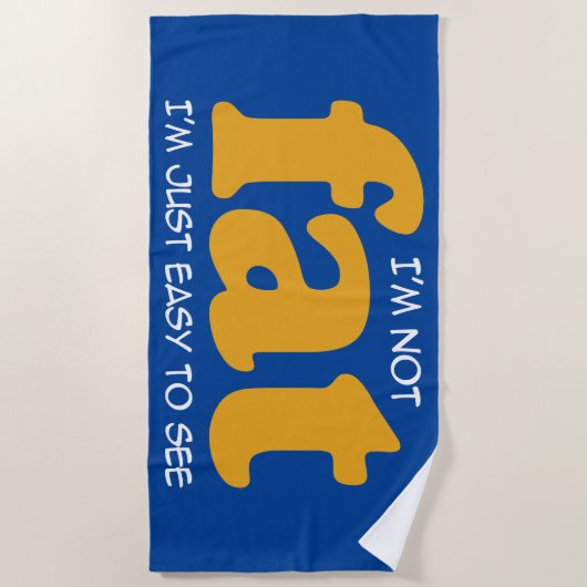 Ik ben niet dik strandlaken (Voorkant)