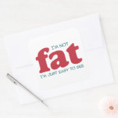 Ik ben niet dik vierkante sticker (Envelop)