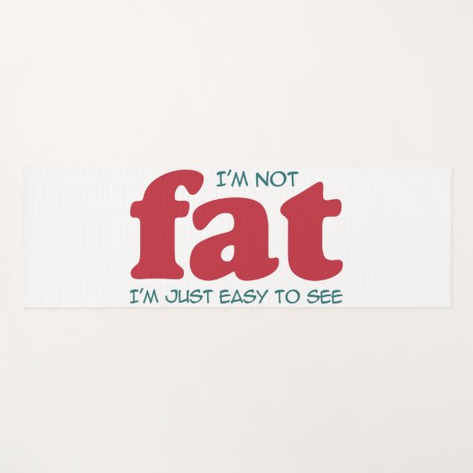 Ik ben niet dik yogamat (Voorkant (horizontaal))