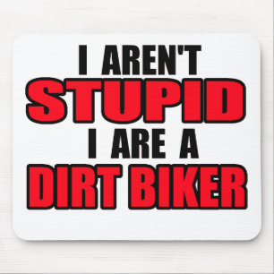 Ik ben niet dom - Dirt Bike Motocross Muismat