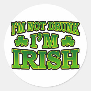Ik ben niet drink dat ik Iers Sticker ben