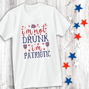 Ik ben niet Drink dat ik op 4 juli Patriotic Red B T-shirt