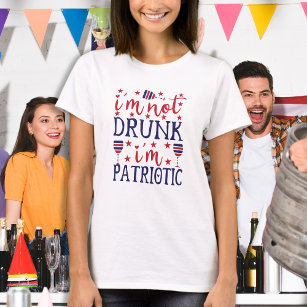 Ik ben niet Drink dat ik patriottische wijn Lover  T-shirt