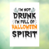 Ik ben niet Drink dat ik vol ben van Halloween Spi Raamsticker (Vel 3)