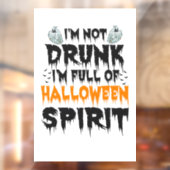 Ik ben niet Drink dat ik vol ben van Halloween Spi Raamsticker (Vel 2)